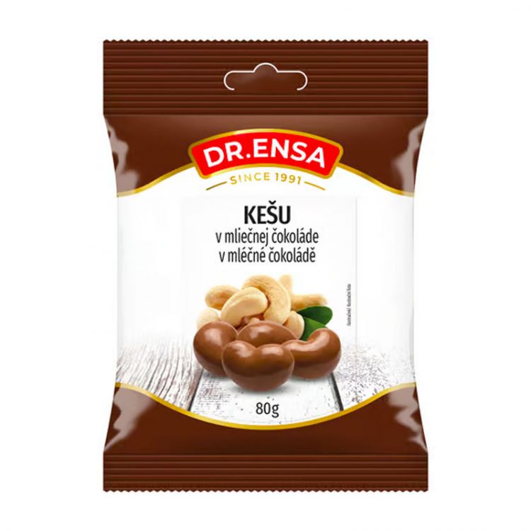 DR.ENSA Kešu v mliečnej čokoláde 80g