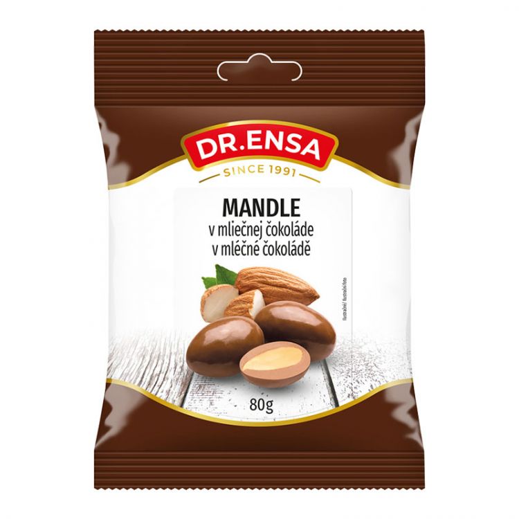 DR.ENSA Mandle v mliečnej čokoláde 80g
