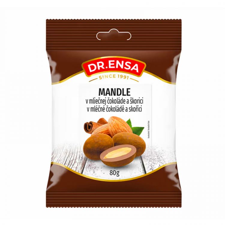 DR.ENSA Mandle v mliečnej čokoláde a škorici 80g