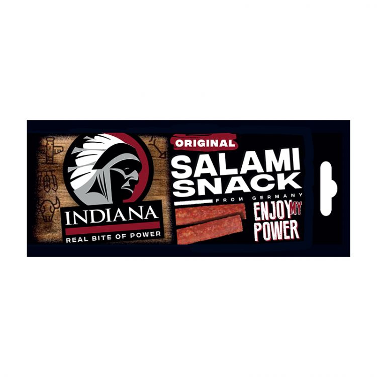 Indiana Sausages Salami Snack Original - salámik 18g