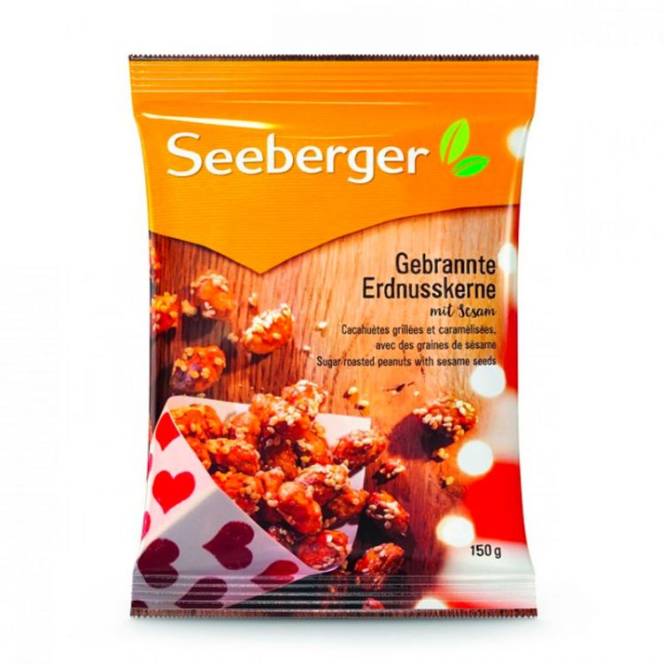 Seeberger Pražené arašidy v cukre so sezamom 150g