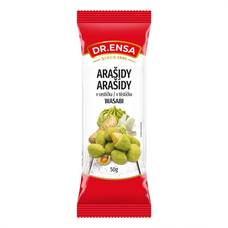 Dr.Snack Arašidy v cestíčku s príchuťou Wasabi 150g