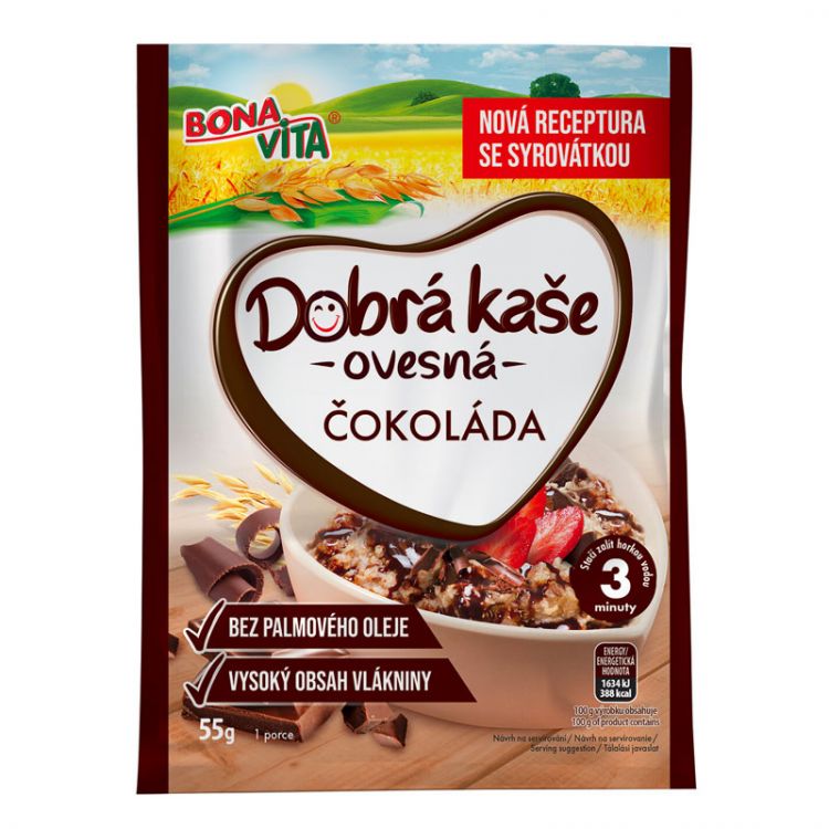 Bonavita Dobrá kaša ovsená čokoláda 55g