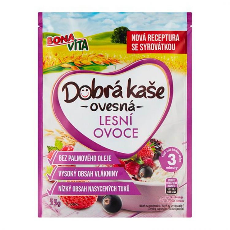 Bonavita Dobrá kaša ovsená lesné plody 55g