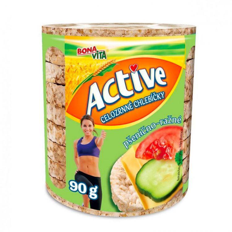 Bonavita Chlebíčky Active celozrnné pšenično-žitné 90g