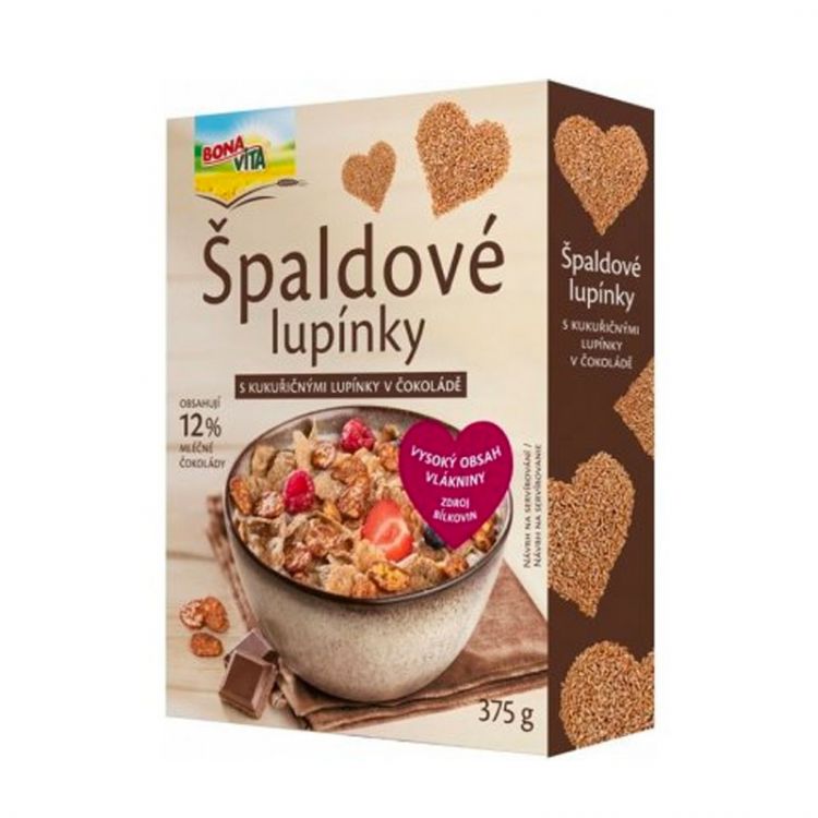 Bonavita Špaldové lupienky čokoláda 375g