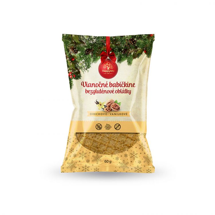 Vianočné babičkine bezgluténové oblátky orechové s vanilkou 60g