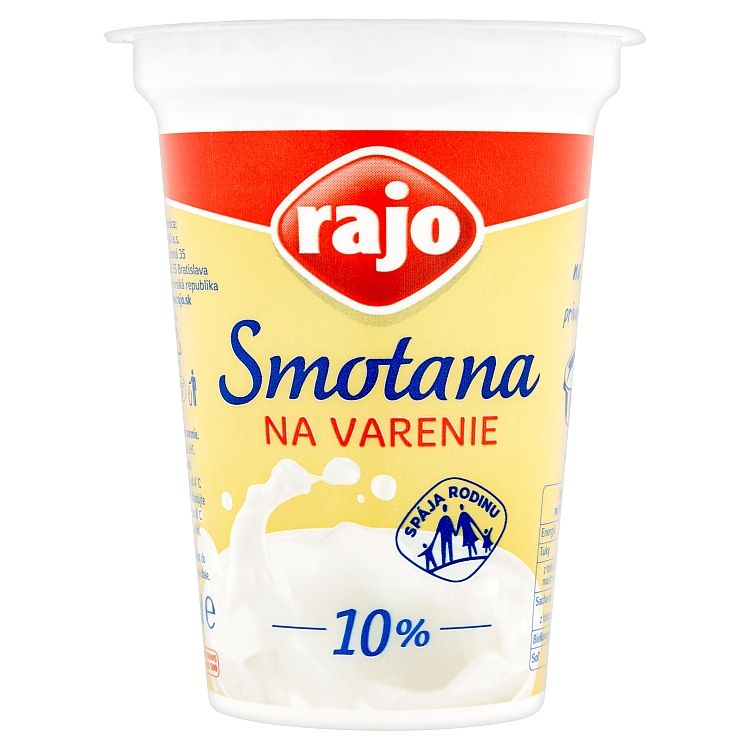 Rajo Smotana na varenie 10 % 180 ml