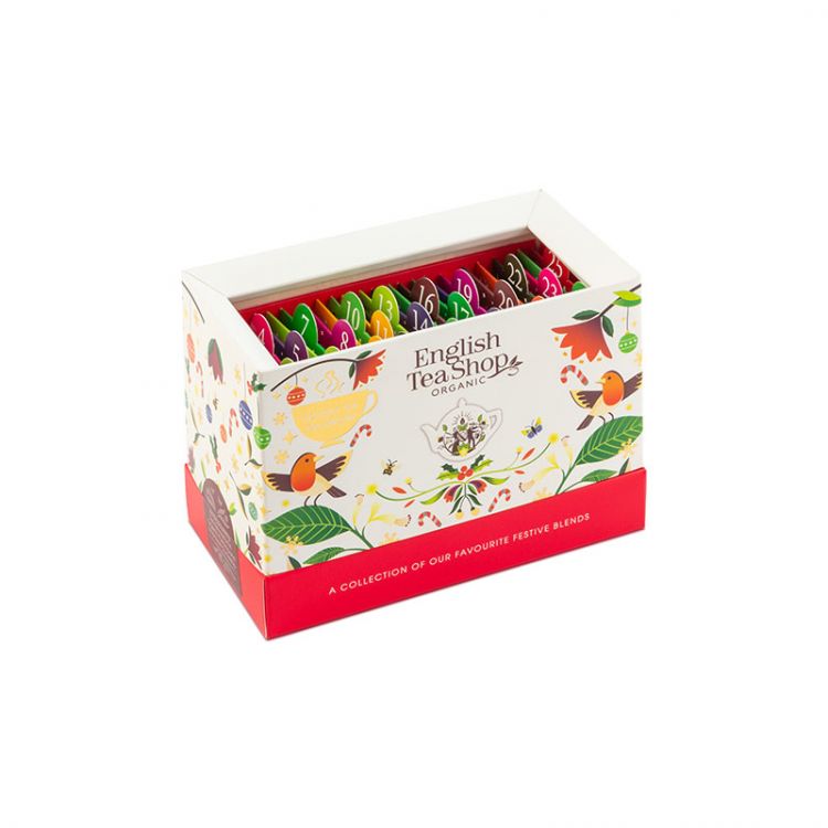English Tea Shop BIO Adventný kalendár sachet white, darčeková kolekcia čajov 44,5g