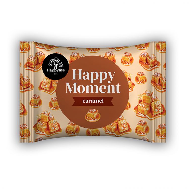 Happy moment - kokosové koliesko s karamelom 36g, VEGAN