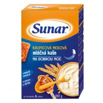 Sunar mliečna kaša krupicová príchuť medová na dobrú noc 210 g