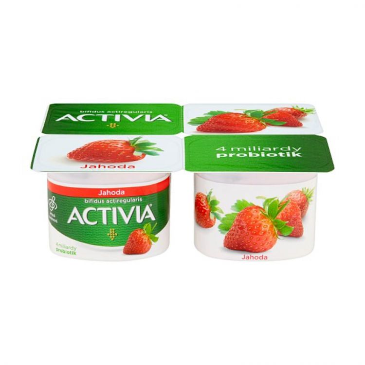 ACTIVIA Jahoda 4x120 g