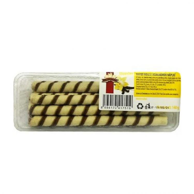 CookiesLand Trubičky plnené s príchuťou vanilky 140g