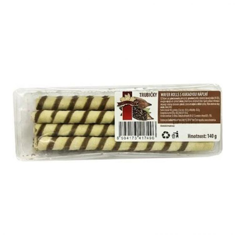 CookiesLand Trubičky s kakaovou náplňou 140g