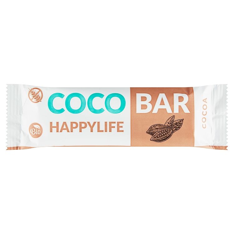 HAPPYLIFE COCO BAR - Kokosová tyčinka s kakaom BIO 40g - eDELIA.sk