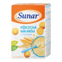 Sunar mliečna kaša 8cereálií príchuť piškótová na dobrú noc 210 g