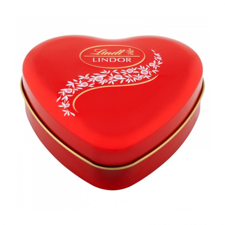 Lindt Lindor Srdiečko mliečne v plechovke 50g