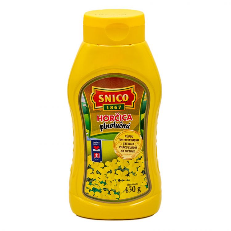 Snico horčica plnotučná 450g