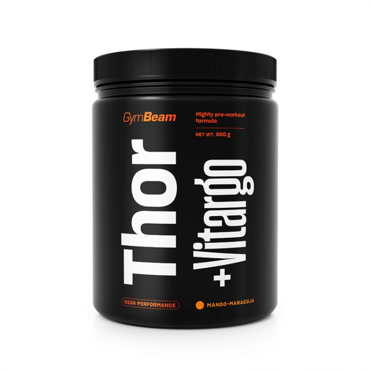 GymBeam Predtréningový stimulant Thor Fuel + Vitargo mango maracuja 600 g