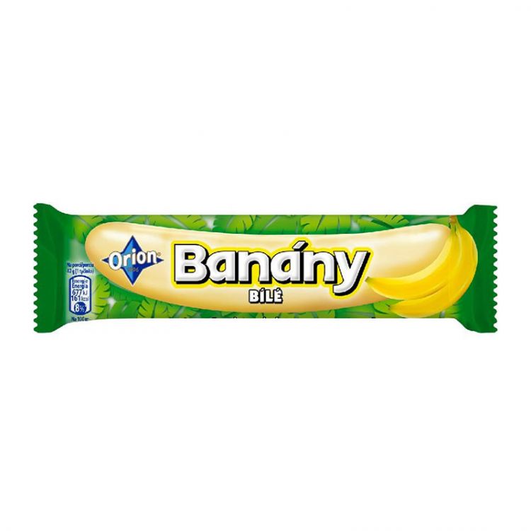 ORION BANÁNY želé tyčinka v bielej poleve 42g