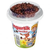 Bobík jogurtík vanilkový s čokoguličkami 106g
