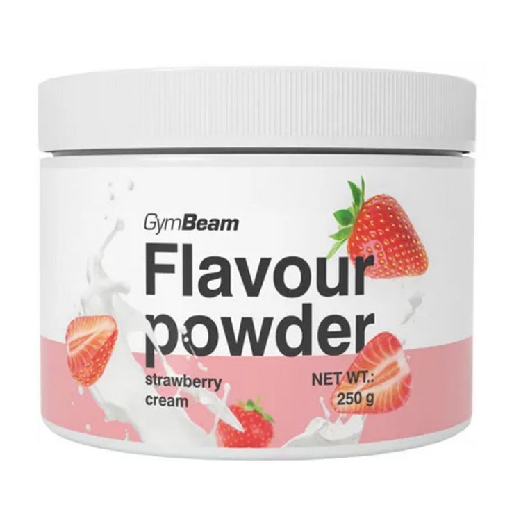 GymBeam Flavour powder jahodový krém 250 g