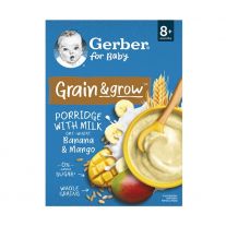 GERBER Mliečna kaša pšenično-ovsená banán a mango 200 g