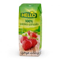Hello 100% jablko - jahoda 250ml