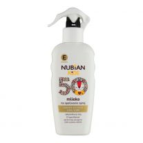 Nubian KIDS mlieko na opaľovanie SPF 50 v spreji 200 ml