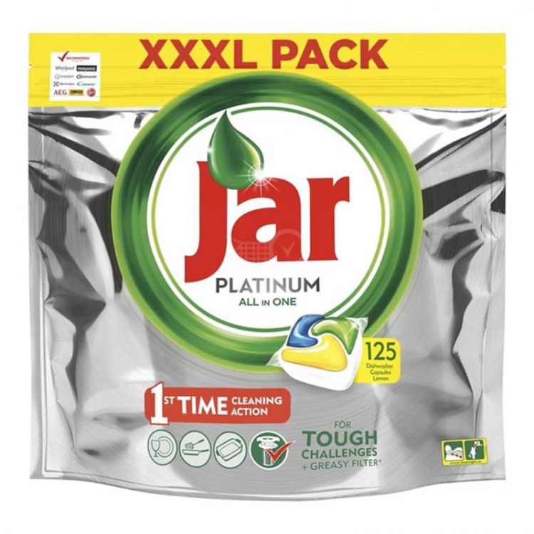Jar Platinum tablety do umývačky Lemon 125ks