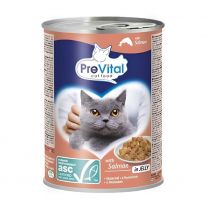 PreVital Konzerva pre mačky s lososom 415g
