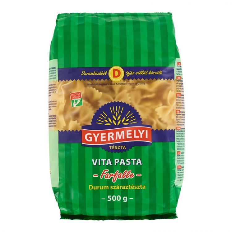 Gyermelyi Vita Pasta Farfalle semolinové 500g
