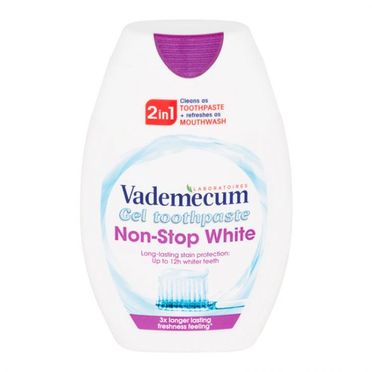 Vademecum gélová zubná pasta Non-Stop White 2in1 75 ml