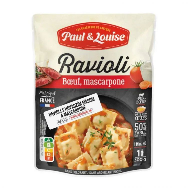 Paul&Louise Ravioli s hovädzím mäsom a mascarpone 300g