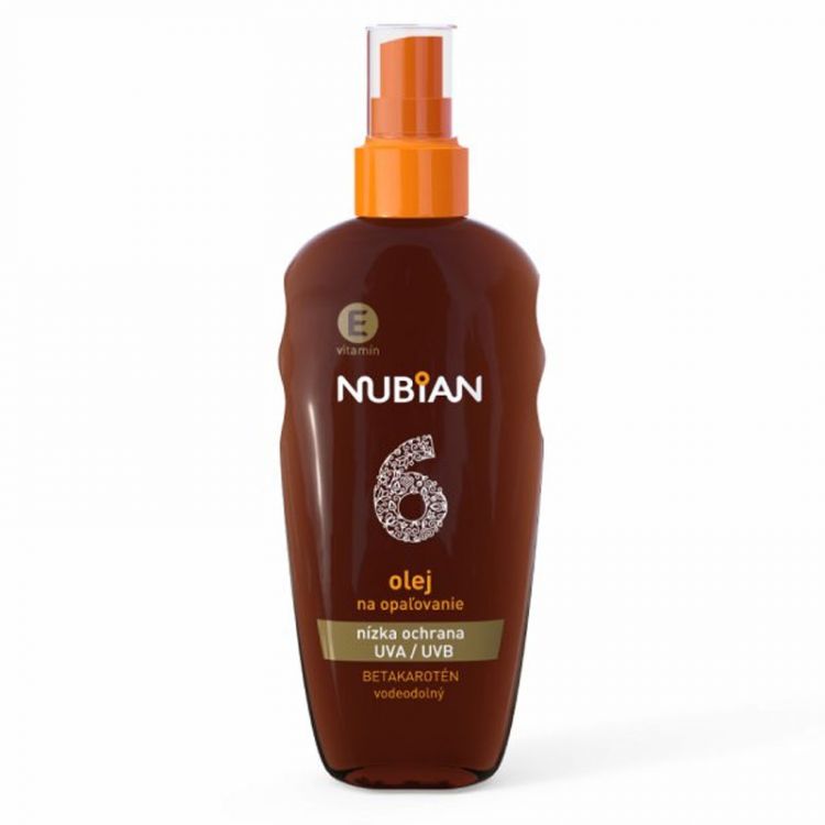 Nubian olej na opaľovanie SPF 6 s betakaroténom v spreji 150 ml