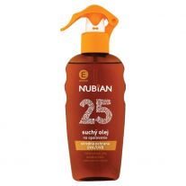 Nubian suchý olej na opaľovanie SPF 25 v spreji 200 ml