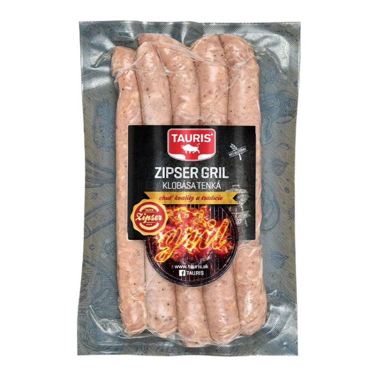 Tauris Mini Zipser Gril klobása tenká 220g