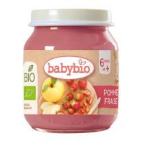 BABYBIO bio jablko a jahody 130 g