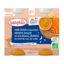BABYBIO bio sladká kukurica, sladké zemiaky a quinoa 2x200g