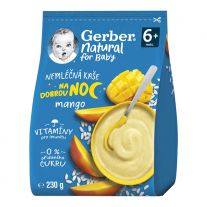 GERBER Natural nemliečna kaša mango Dobrú noc 230 g