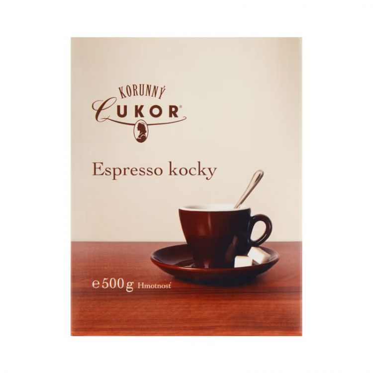 Korunný cukor espresso kocky 500g