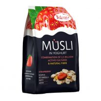 Tekmar Müsli sypane v jogurte so živou  probiotickou kultúrou  jahoda 200g