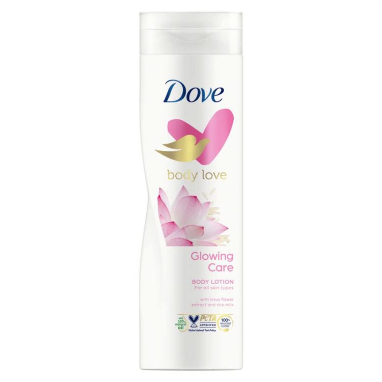 Dove Body Lotion glowing care lotus flower & rice milk 250ml