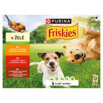 Friskies Adult kapsičky pre psov hovädzie, kura, jahňacie v želé 12x85 g
