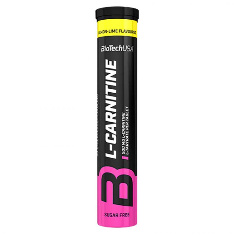 Biotech USA šumivé tablety L-Carnitine 500mg (20 tbl) citron-limeta