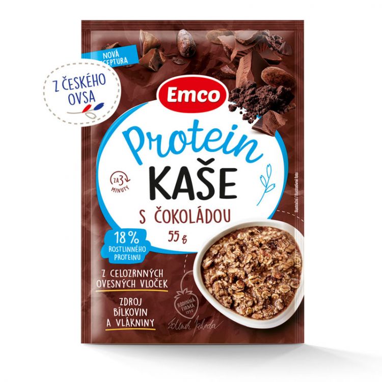 Emco Kaša proteínová s čokoládou 55g