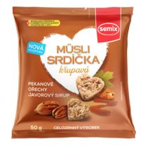 Semix  Musli srdiečka s pekanovými orechami a javorovým sirupom 50g