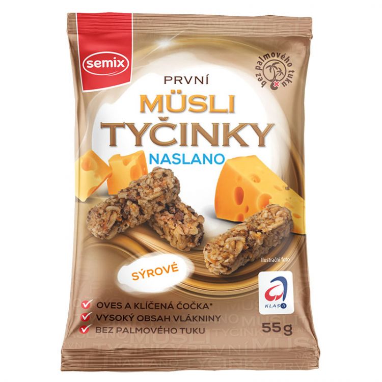 Semix Mini musli tyčinky naslano syrové bez lepku 55g