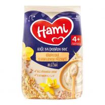 Hami mliečna kaša krupicová s vanilkovou príchuťou na dobrú noc 210g, od 4+ mesiac