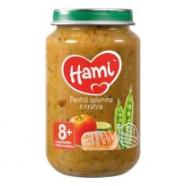 Hami mäsozeleninový príkrm Pestrá zelenina s morkou 200 g, od 8+ mesiac